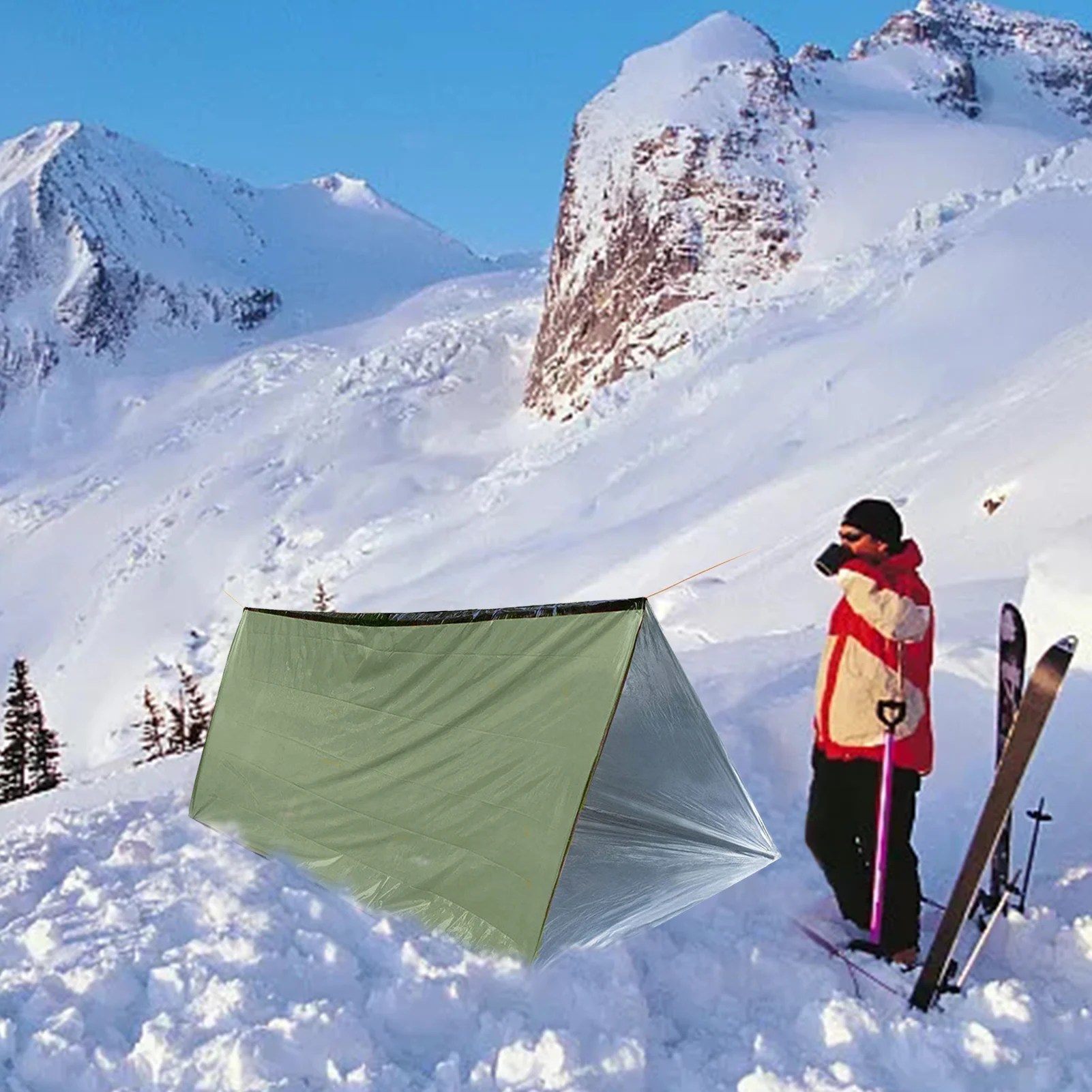 Outdoor Life Tent Emergency Survival Tent Ultralight Survival Shelter Lightweight Mylar Reflective Material Emergency Tent