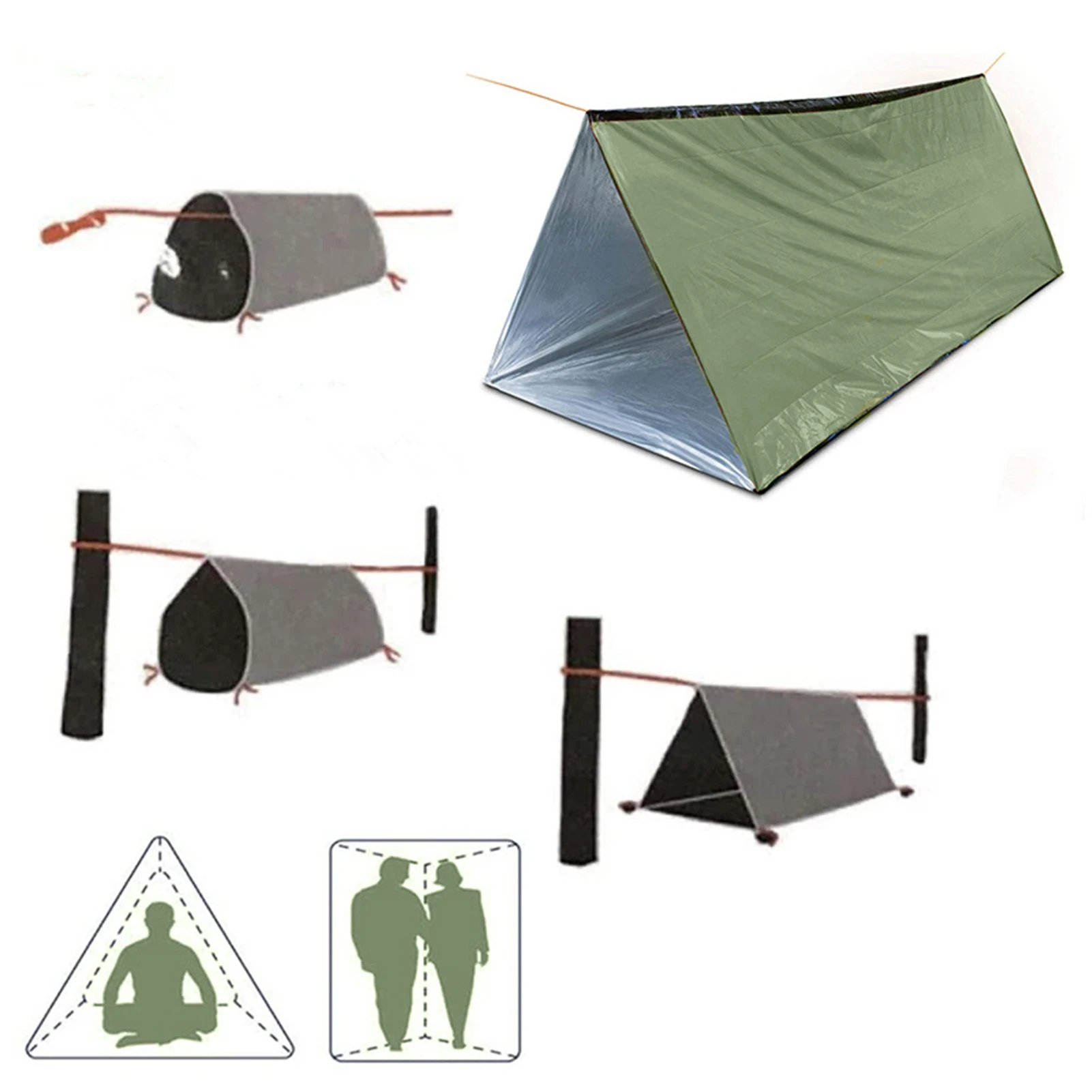 Outdoor Life Tent Emergency Survival Tent Ultralight Survival Shelter Lightweight Mylar Reflective Material Emergency Tent