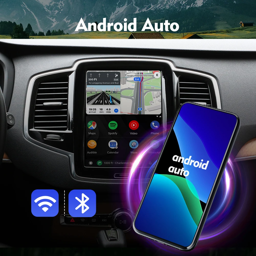 ISUDAR Wireless Carplay Module For Volvo XC90/XC60/XC40/S90/S60/V90/V60 Carplay AI Upgrade Adapter Android Auto Hicar Bluetooth