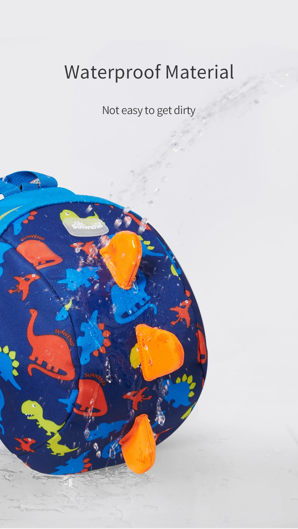 Sunveno Children's Backpack Bag for Boys Girls Toddler Preschool Kids Lunch Bag – Safety Harness Leash,Dinosaur, Lightweight