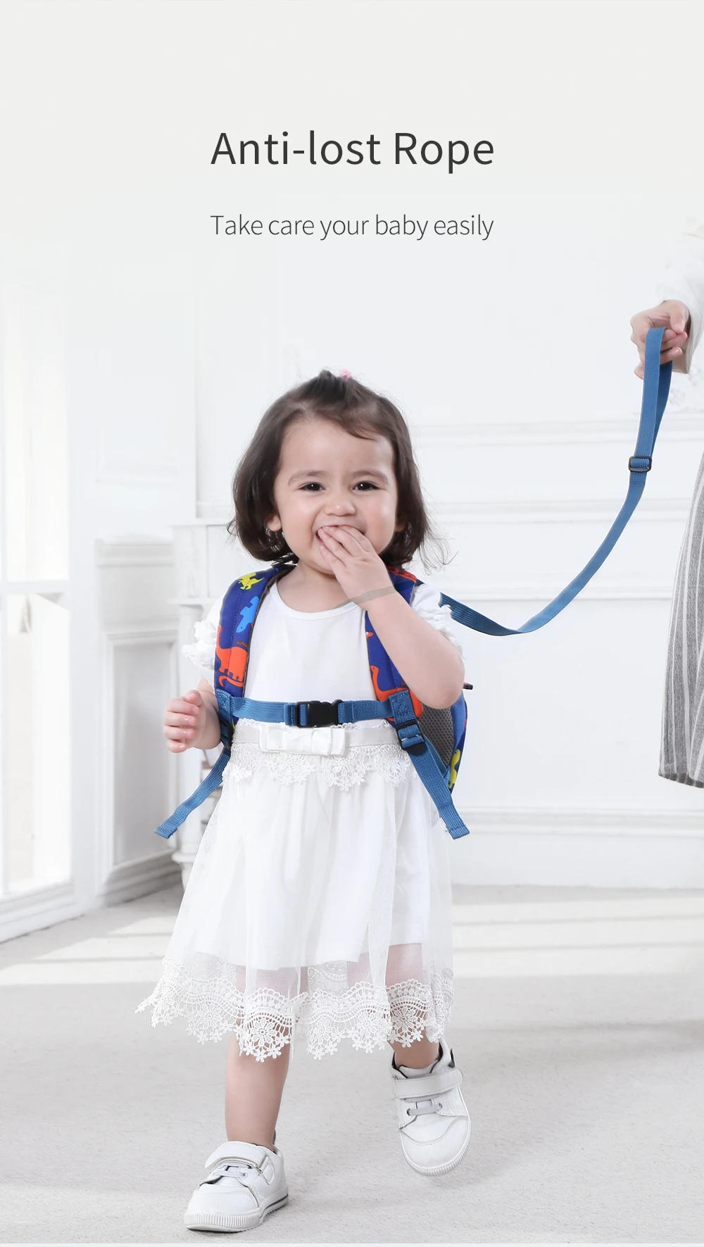 Sunveno Children's Backpack Bag for Boys Girls Toddler Preschool Kids Lunch Bag – Safety Harness Leash,Dinosaur, Lightweight