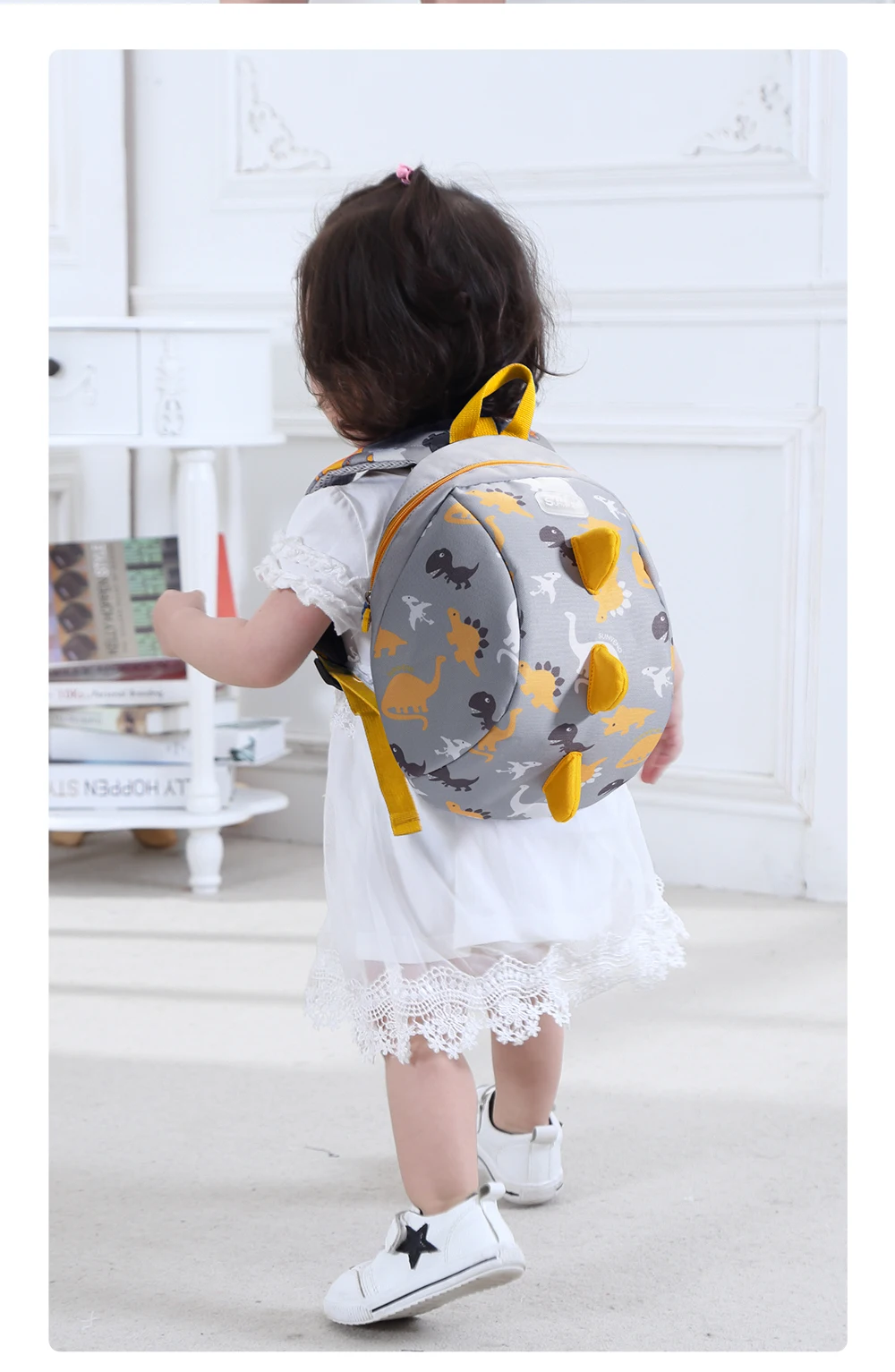 Sunveno Children's Backpack Bag for Boys Girls Toddler Preschool Kids Lunch Bag – Safety Harness Leash,Dinosaur, Lightweight