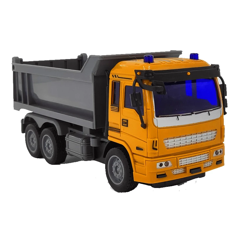2.4GHZ Rc Cars Dump Truck Vehicle For Children Boys Xmas Birthday Gifts Simulation City Transporter Engineering Model Beach Toys
