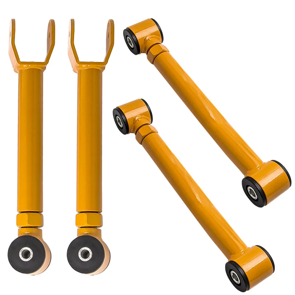 4Pcs Front Upper & Lower Adjustable Control Arm for Jeep Cherokee XJ 1986-2001 for Jeep Grand Cherokee 99-04