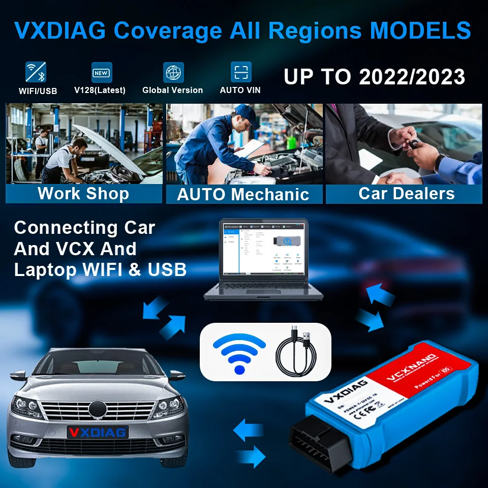 VXDIAG VCX NX500 For Ford/Mazda 2 in 1 IDSV129 J2534 ECU Programming Coding OBD2 scanner programmer diagnostic tools Free update