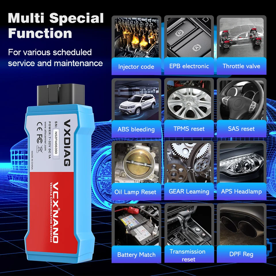 VXDIAG VCX NX500 For Ford/Mazda 2 in 1 IDSV129 J2534 ECU Programming Coding OBD2 scanner programmer diagnostic tools Free update