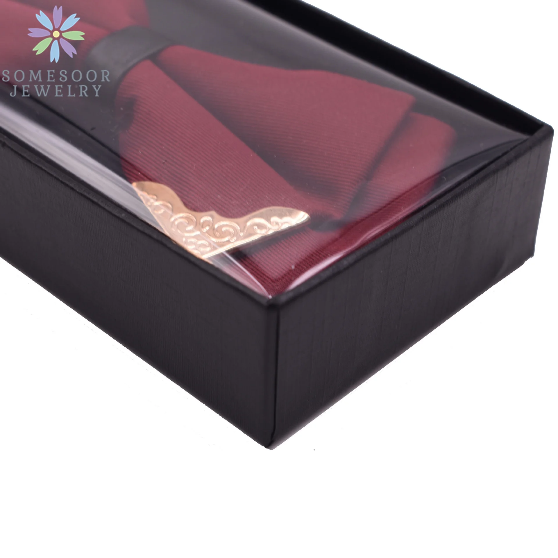 SOMESOOR Fashion Bowtie Gift Box Fit Wedding Suits Necktie Shirt Bowknots Storage Boxes Organizer Case For Men Women