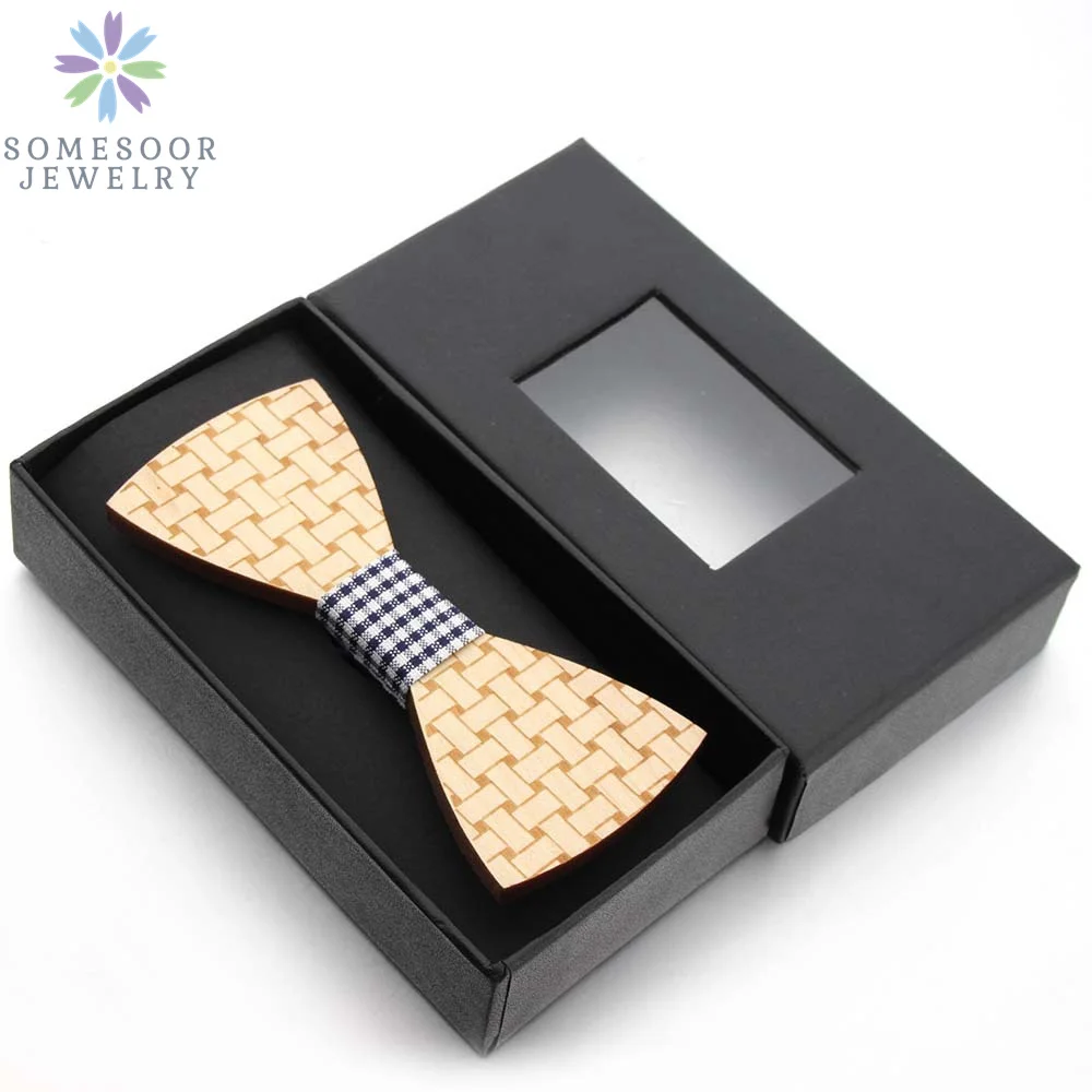 SOMESOOR Fashion Bowtie Gift Box Fit Wedding Suits Necktie Shirt Bowknots Storage Boxes Organizer Case For Men Women