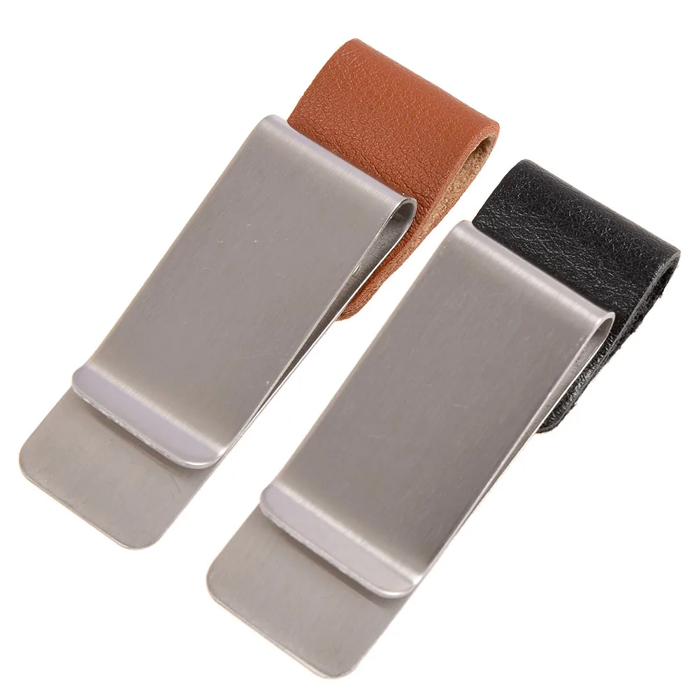 1Pc Metal Leather Pen Holder Brass Stainless Steel Pencil Clip Vintage Dairy Notebook Metal Clip Clipboards Pen Holder Pen Clip