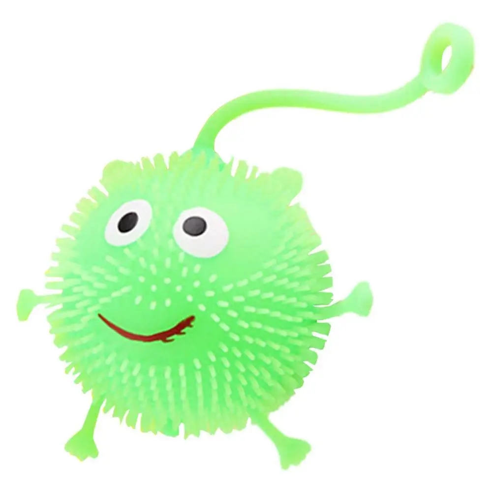 LED Bouncy Ball Glowing Sensory Ball Smile Face Flashing Toy Light Up Mouse Responsive Ball For Boys And Girls Party Favor
