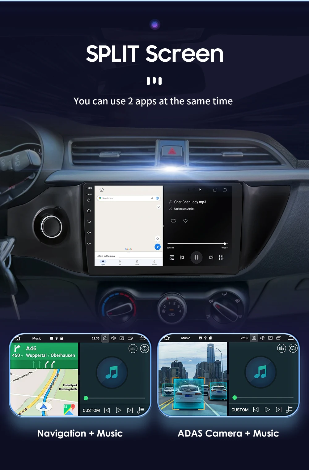 Hizpo 8 Cores Carplay Car Radio Android Auto Multimedia Player For KIA K2 RIO 4 2017-2019 2 Din GPS Navigation Stereo 8G 128G