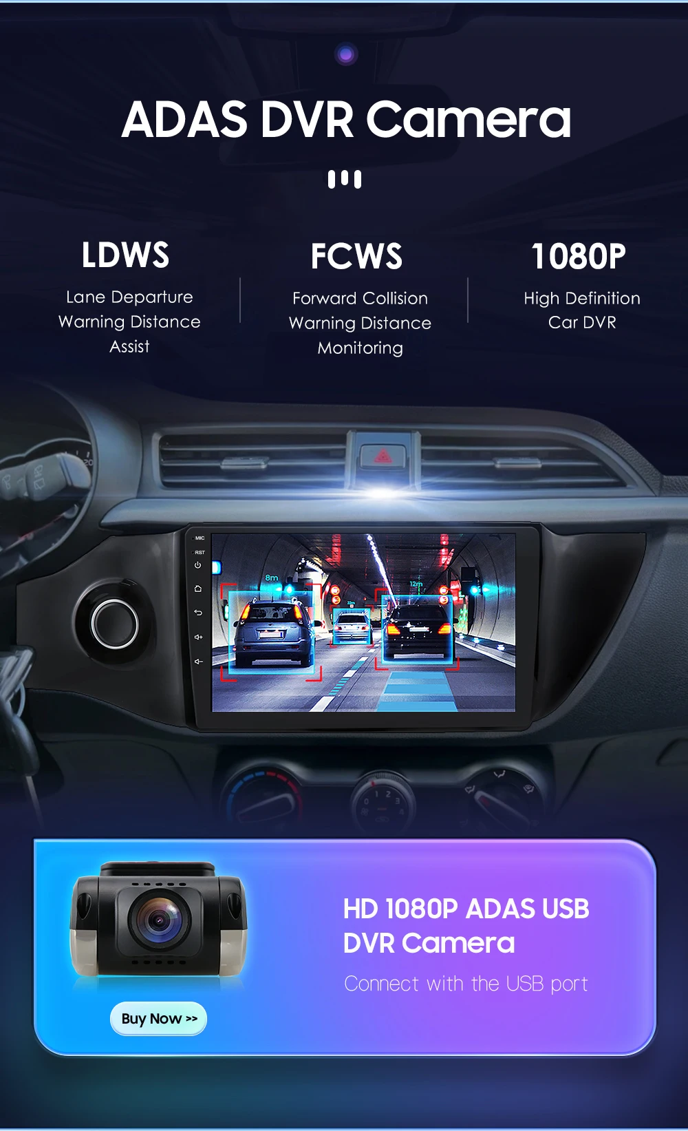 Hizpo 8 Cores Carplay Car Radio Android Auto Multimedia Player For KIA K2 RIO 4 2017-2019 2 Din GPS Navigation Stereo 8G 128G