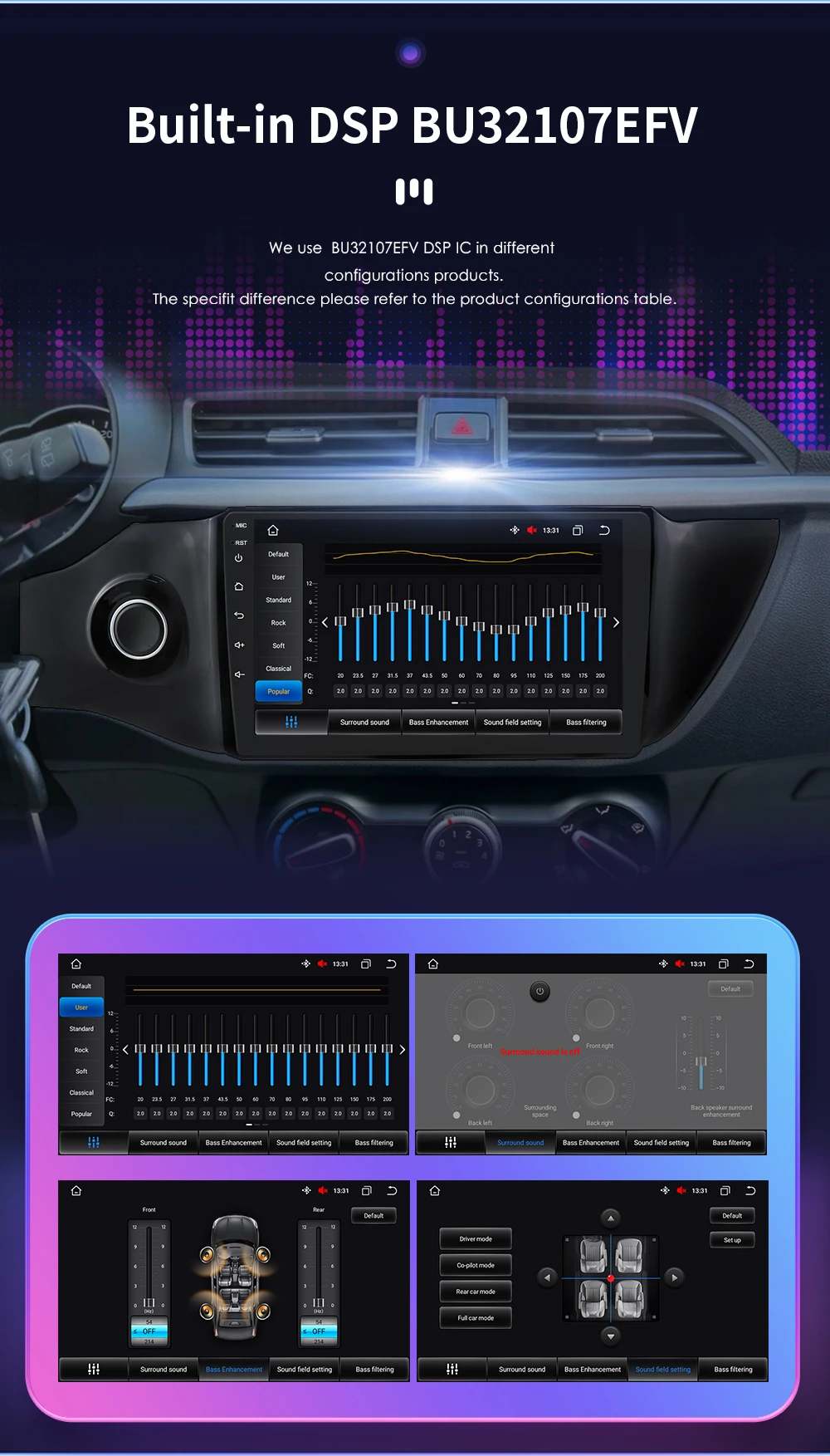 Hizpo 8 Cores Carplay Car Radio Android Auto Multimedia Player For KIA K2 RIO 4 2017-2019 2 Din GPS Navigation Stereo 8G 128G
