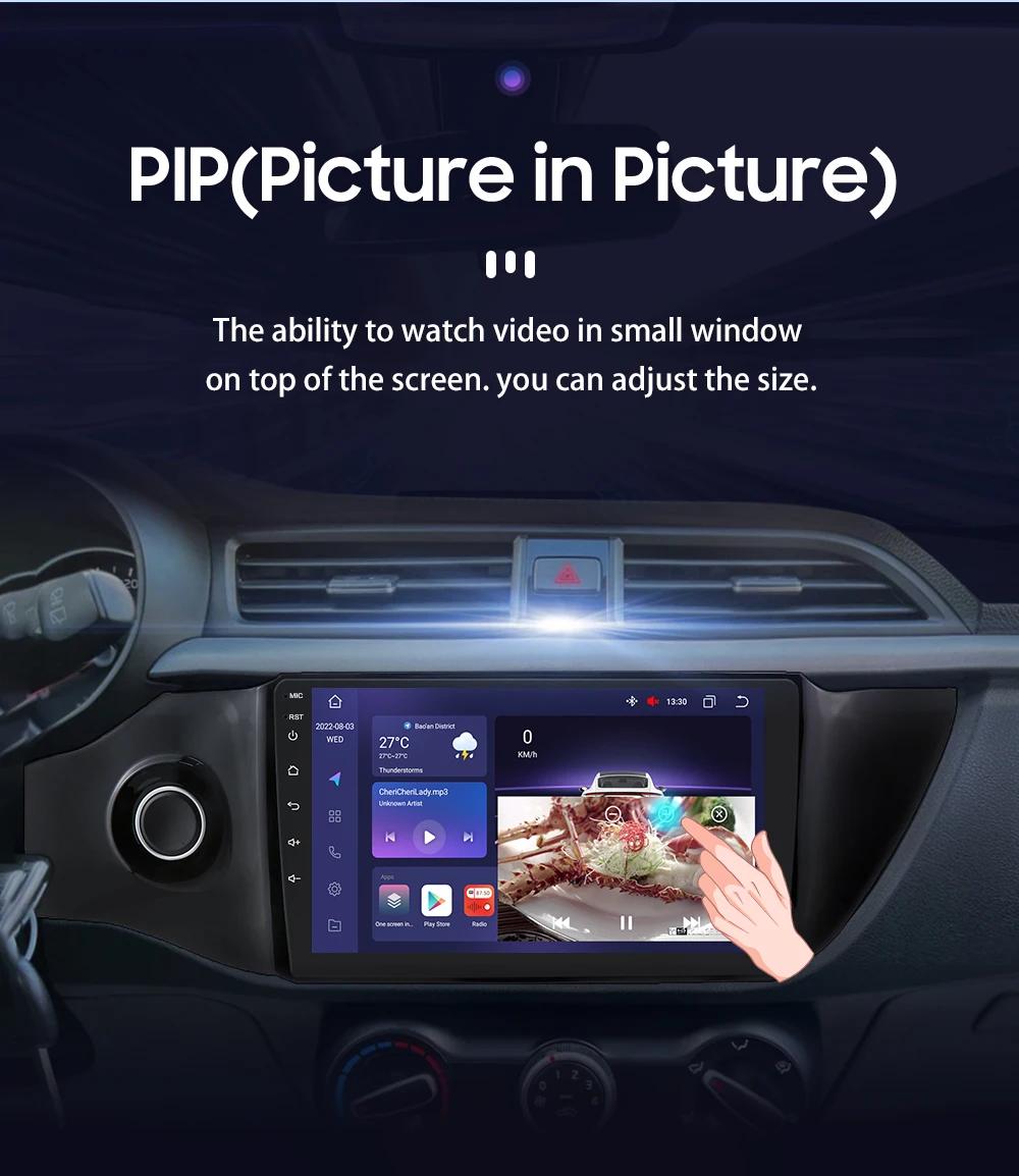 Hizpo 8 Cores Carplay Car Radio Android Auto Multimedia Player For KIA K2 RIO 4 2017-2019 2 Din GPS Navigation Stereo 8G 128G