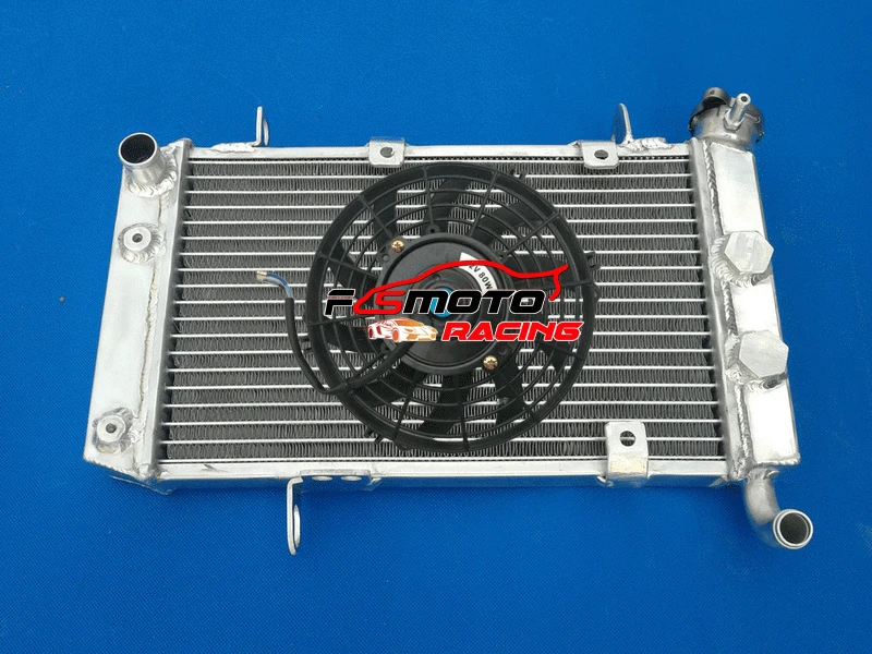 Aluminum Radiator + Fan For SUZUKI LT-Z400 LTZ400 KFX400 DVX400 2003-2008 2004 2005 2006 2007 03 04 05 06 07 08