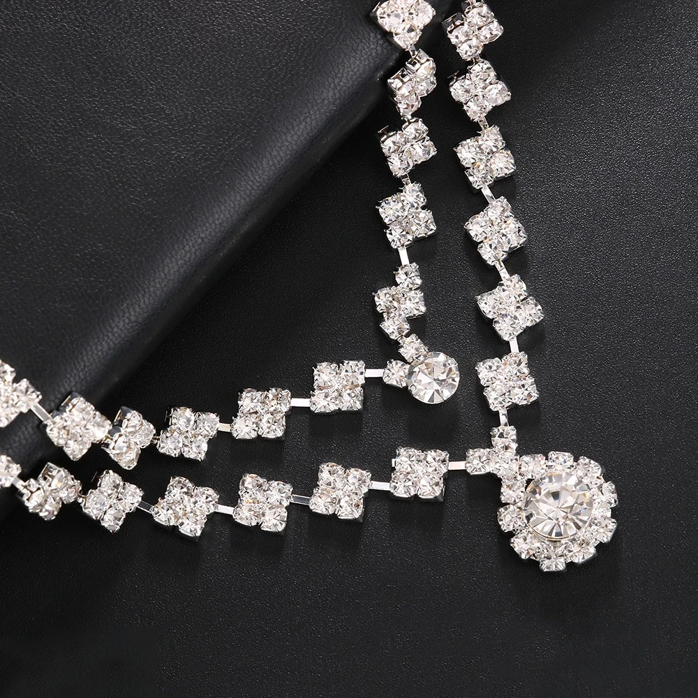 Stonefans Double Layer Hair Clip Accessories for Women Gilrs Headwear Headpiece Dress Lozenge Head Chain Jewelry Indian Wedding