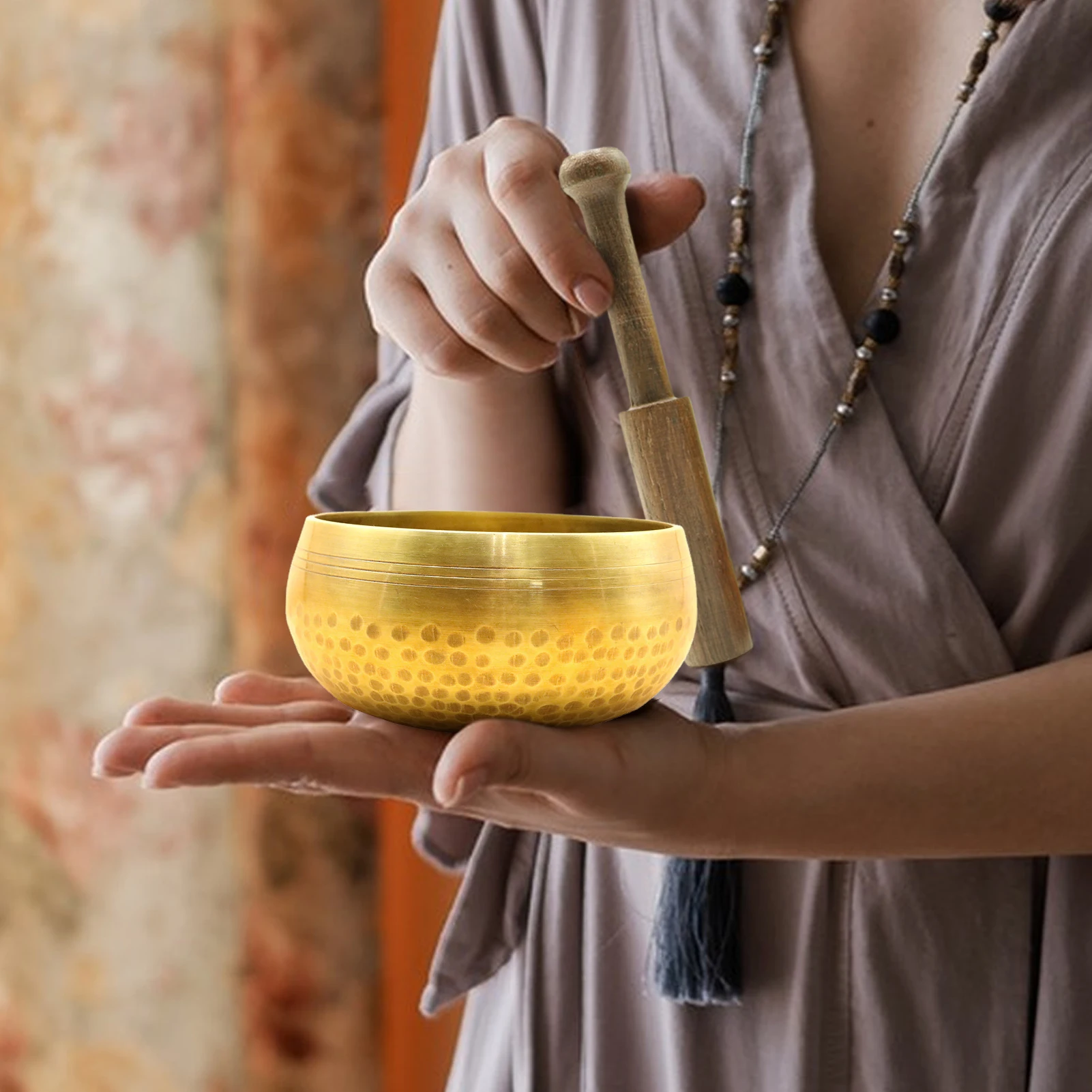 Tibetan Singing Bowl Set Meditation Sound Bowl With Wooden Strike And Pad Meditation Bowl For Meditation Yoga Meditation Gifts