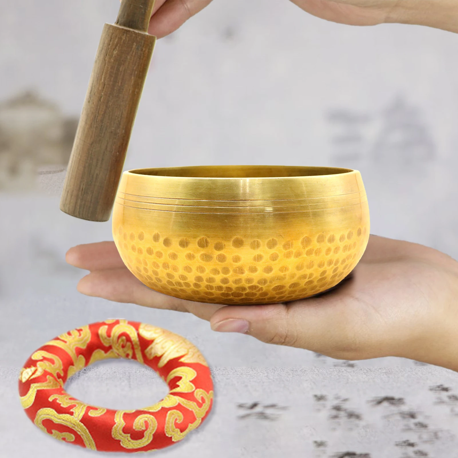 Tibetan Singing Bowl Set Meditation Sound Bowl With Wooden Strike And Pad Meditation Bowl For Meditation Yoga Meditation Gifts