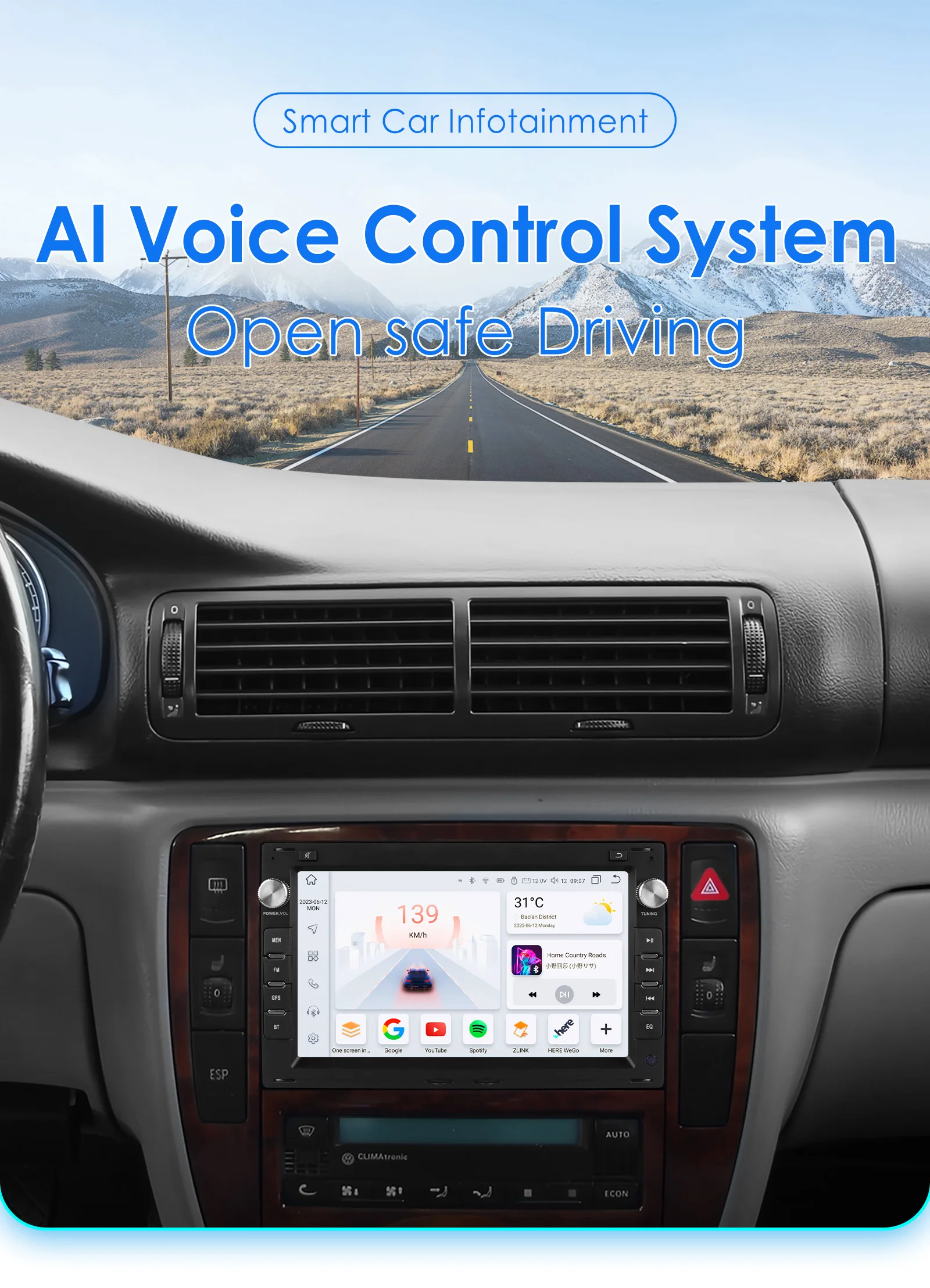 Hizpo 7" Car Radio Multimedia Player Adnroid GPS for VW PASSAT B5 MK4 MK5 SHARAN Jetta Bora Polo TRANSPORT T5 CITI CHICO Carplay