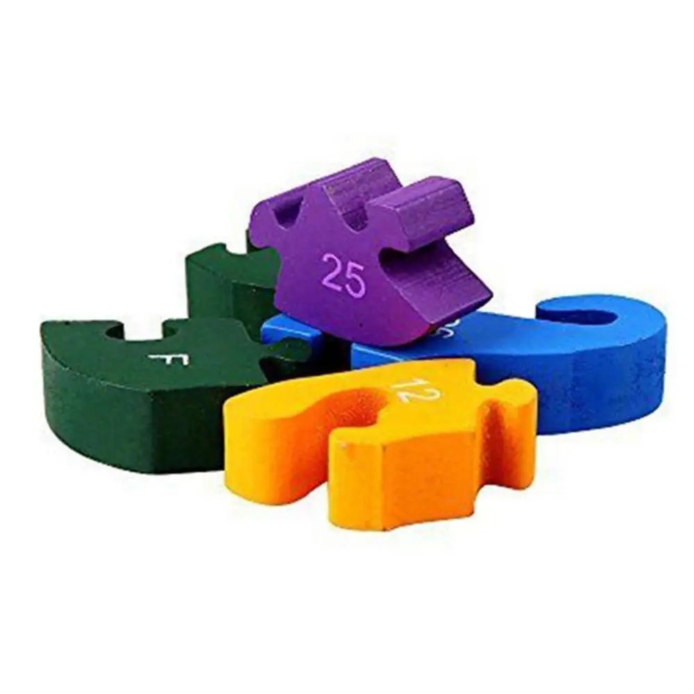 Alphabet Wooden Puzzle Wooden Toys Alphabet Number Building Jigsaw Puzzle Snake Shape Funny Digital Puzzle Game Educational Toys