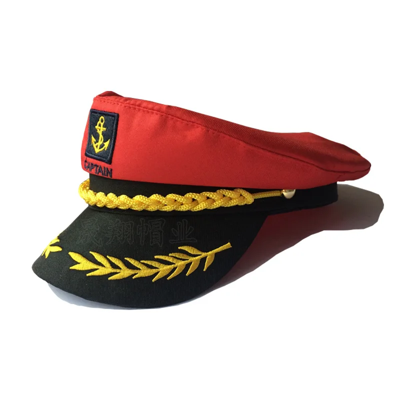 Adult Yacht Military Captain Hats Adjustable Men Women Navy Marine Admiral Cap Costume Party Fancy Dress Accessories