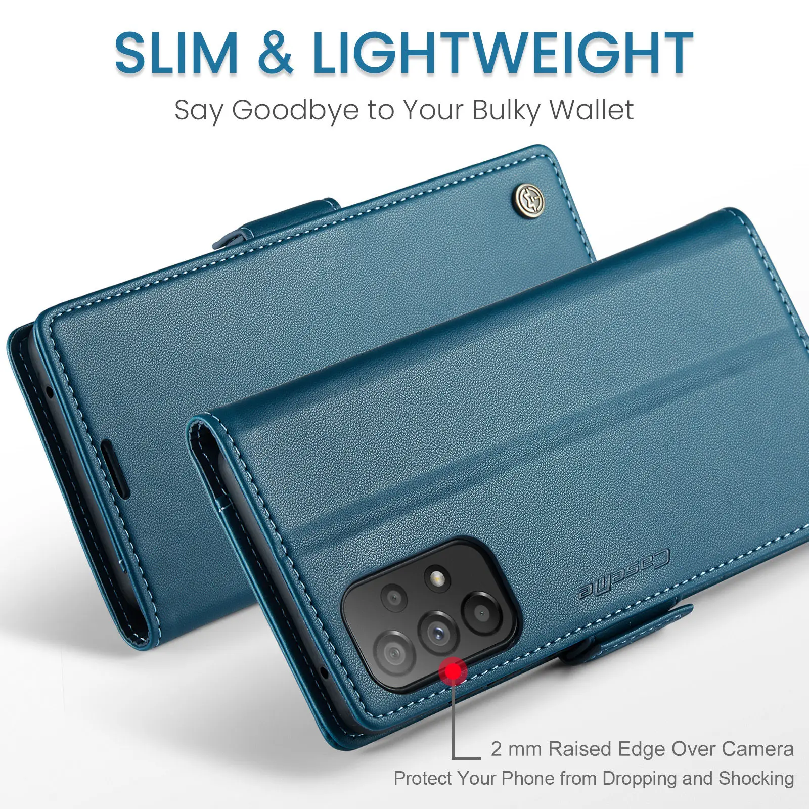 CaseMe for Samsung Galaxy A73 5G A72 A70S A54 A53 A52 A32 A20 A14 A13 Leather Flip Wallet Case Magnetic Card Holder Phone Cover
