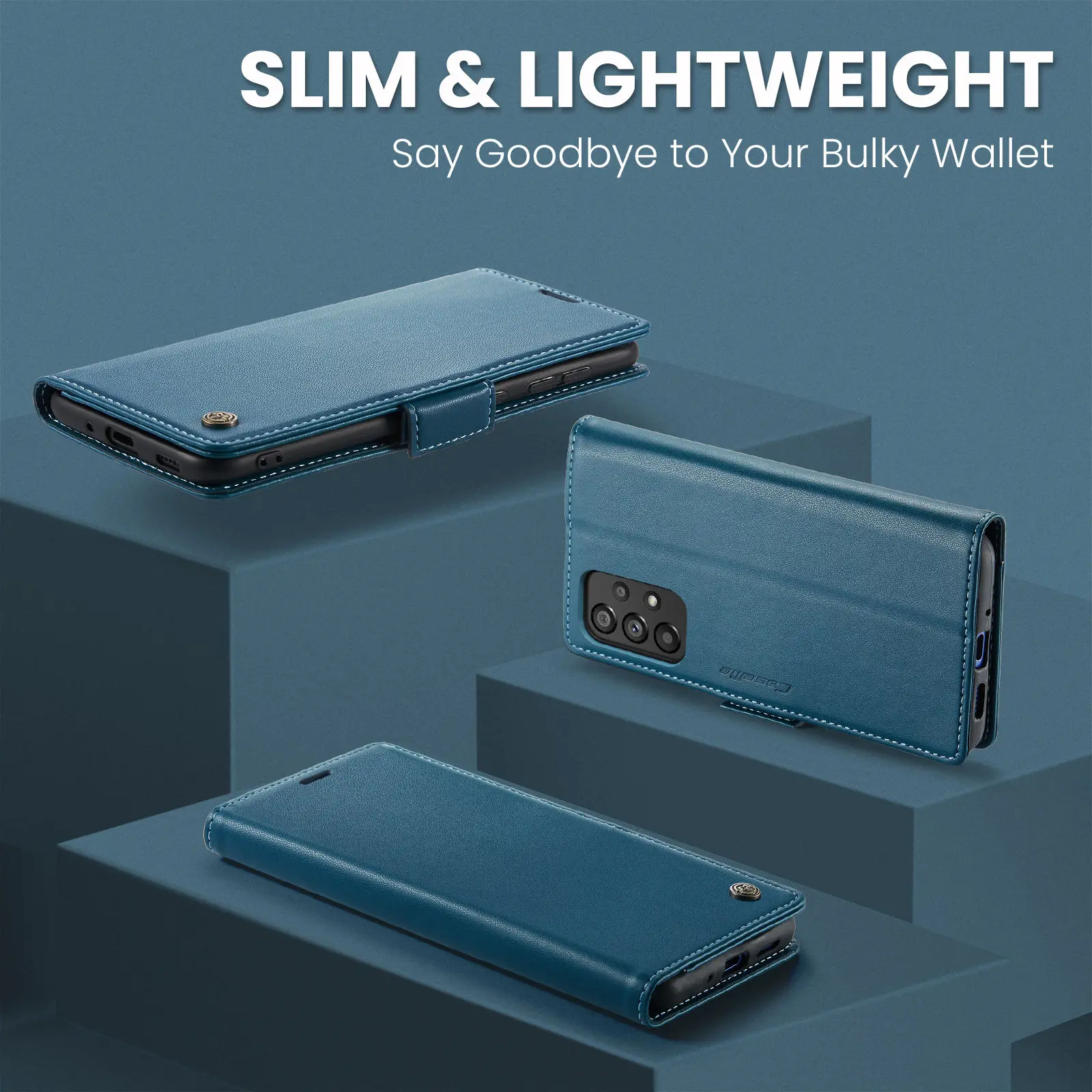 CaseMe for Samsung Galaxy A73 5G A72 A70S A54 A53 A52 A32 A20 A14 A13 Leather Flip Wallet Case Magnetic Card Holder Phone Cover