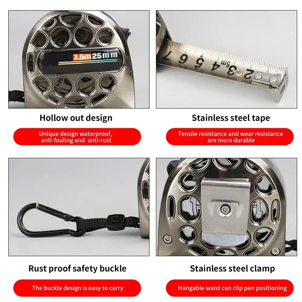 Hollow Carbon Steel Nickel Plated Ruler Washable Waterproof Resistant Distance Analyzer High Precision Metal Measuring Scale
