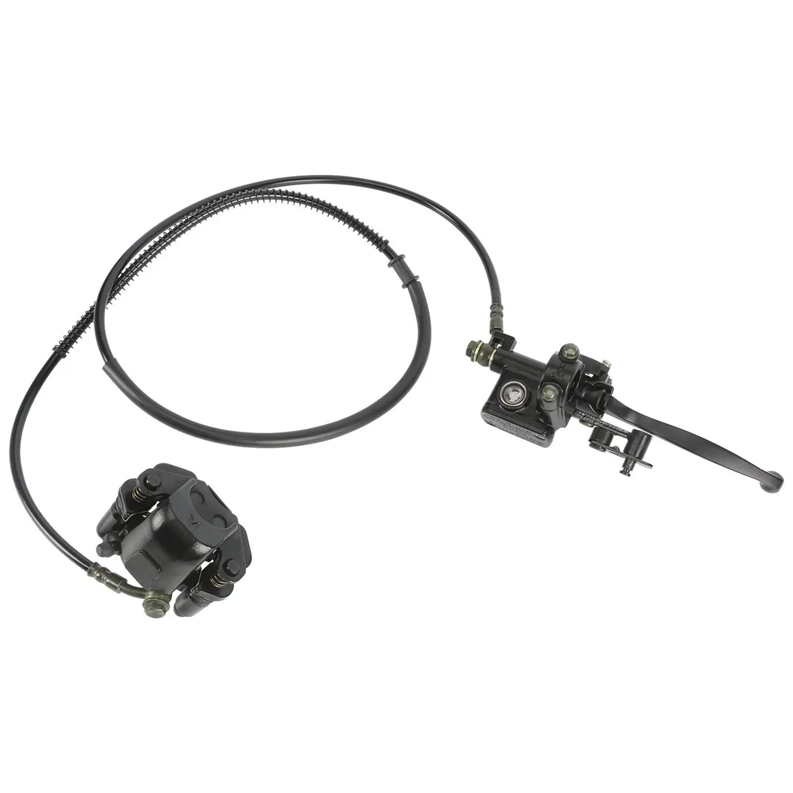 Rear Hydraulic Foot Brake Assembly Caliper Master Cylinder ATV Quad Buggy GoKart