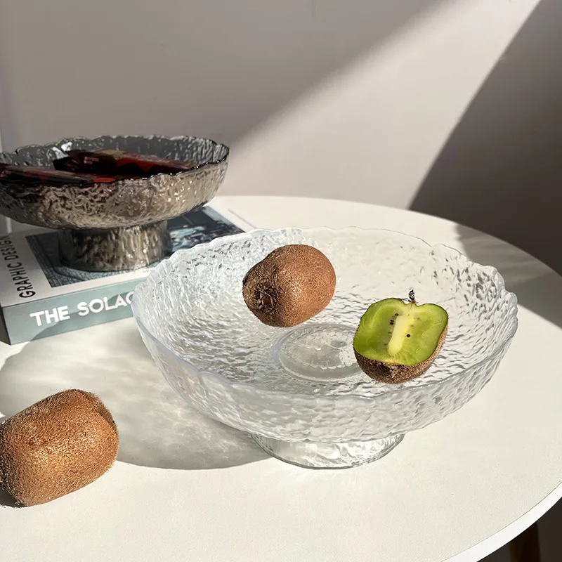 Crystal Fruit Plate Snack Candy Desktop Decorative Plate Dance Wedding Tableware Bread Plate Cake Stand Bowl Food Fruit Plates