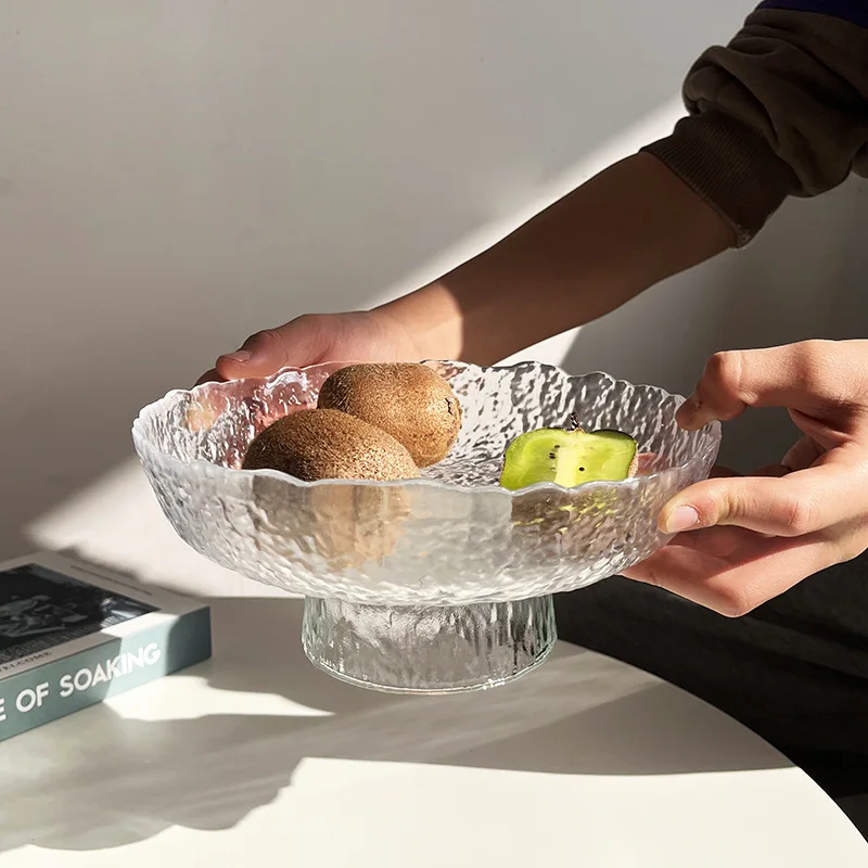 Crystal Fruit Plate Snack Candy Desktop Decorative Plate Dance Wedding Tableware Bread Plate Cake Stand Bowl Food Fruit Plates