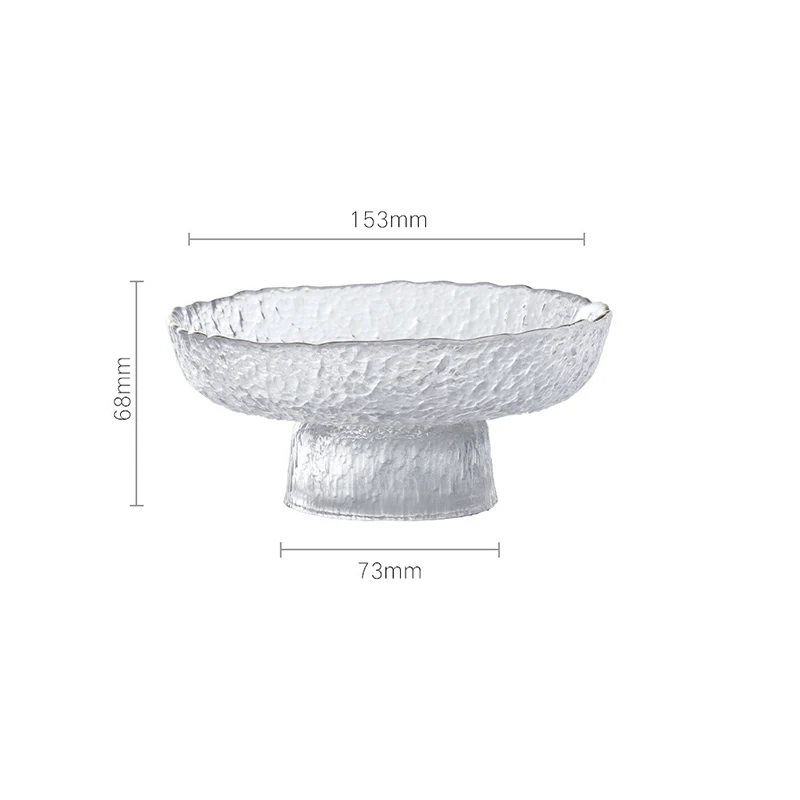 Crystal Fruit Plate Snack Candy Desktop Decorative Plate Dance Wedding Tableware Bread Plate Cake Stand Bowl Food Fruit Plates