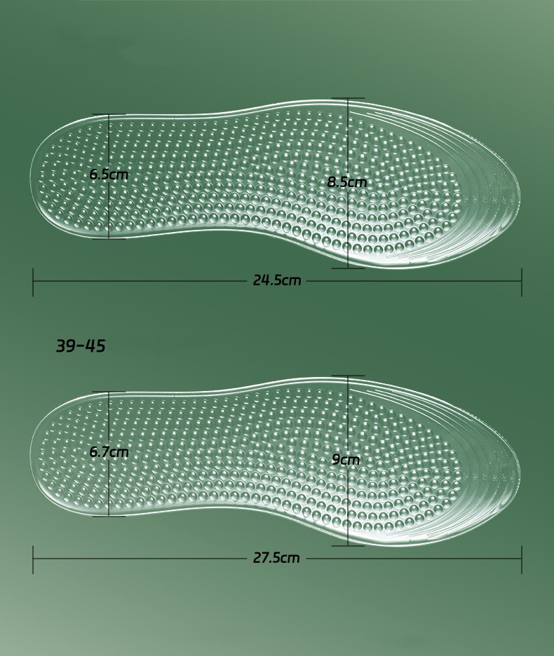 Non Slip Silicone Insoles for Shoes Orthotic Arch Support Insole Soft Shoe Inserts Sport Anti-slip Template Man Women Shoe Sole