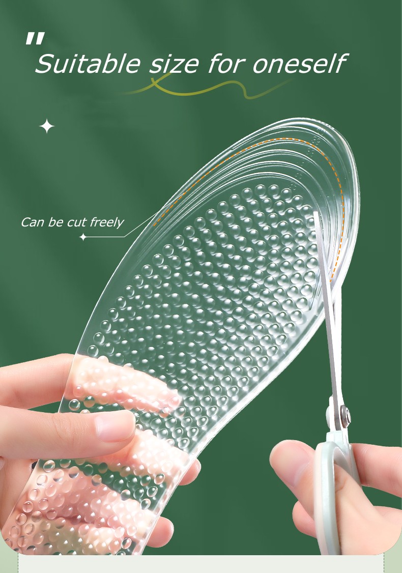Non Slip Silicone Insoles for Shoes Orthotic Arch Support Insole Soft Shoe Inserts Sport Anti-slip Template Man Women Shoe Sole