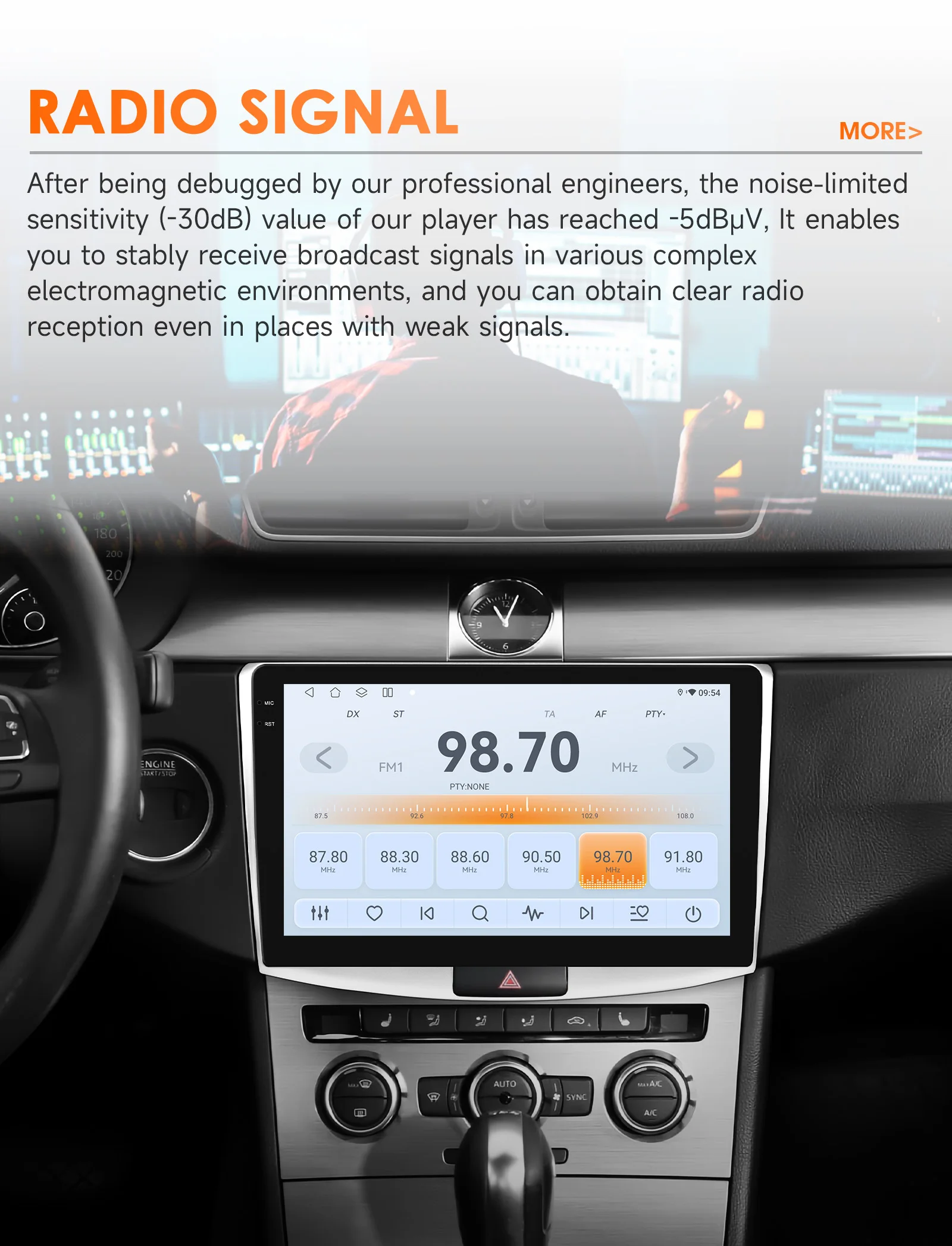 Hizpo Android Auto Radio For Volkswagen VW Passat B7 CC 2010-2015 Multimedia Player 2din AutoRadio GPS Stereo Carplay AI Voice