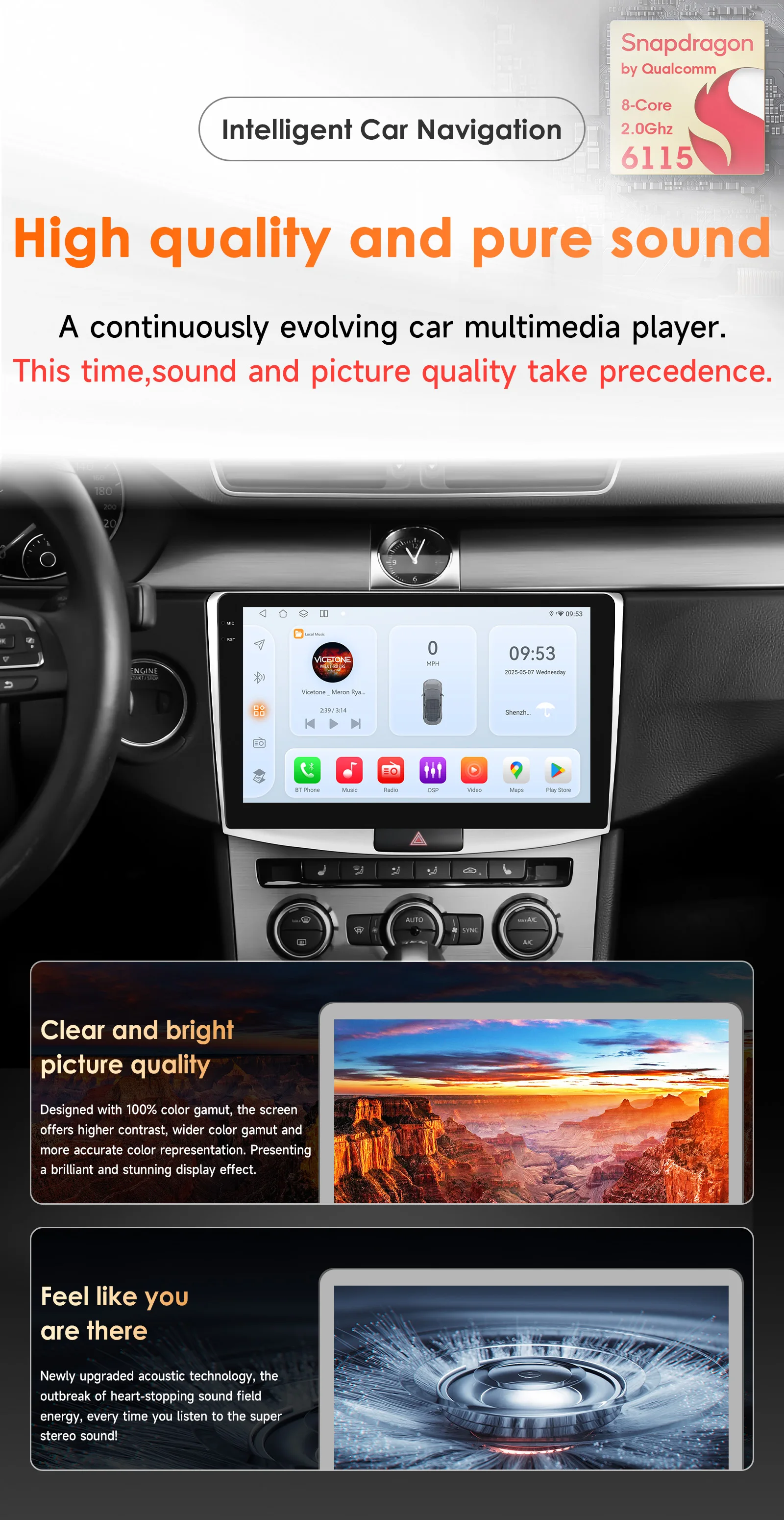 Hizpo Android Auto Radio For Volkswagen VW Passat B7 CC 2010-2015 Multimedia Player 2din AutoRadio GPS Stereo Carplay AI Voice