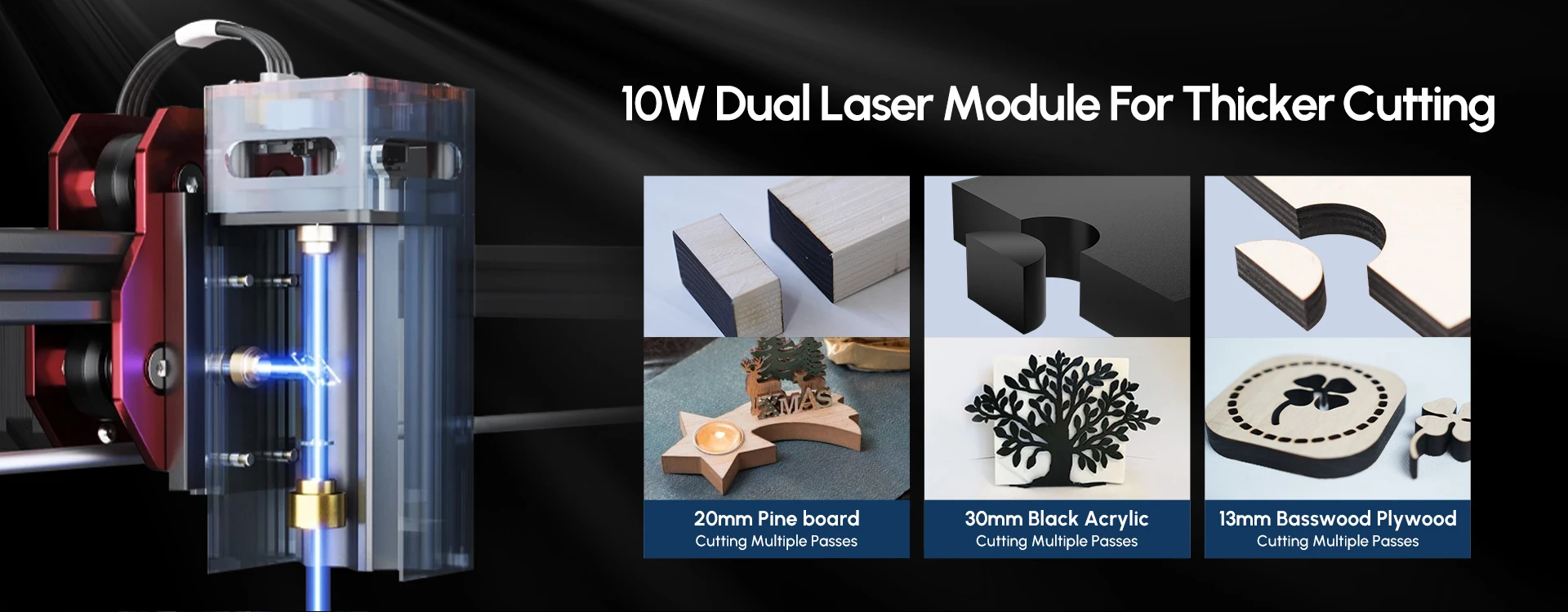 Full Set Big 10W Wireless Laser Engraver Cutter Wood Cutting Engraving Machine AlgoLaser DIY Kit 85x40CM Air Assisted Laser Kit