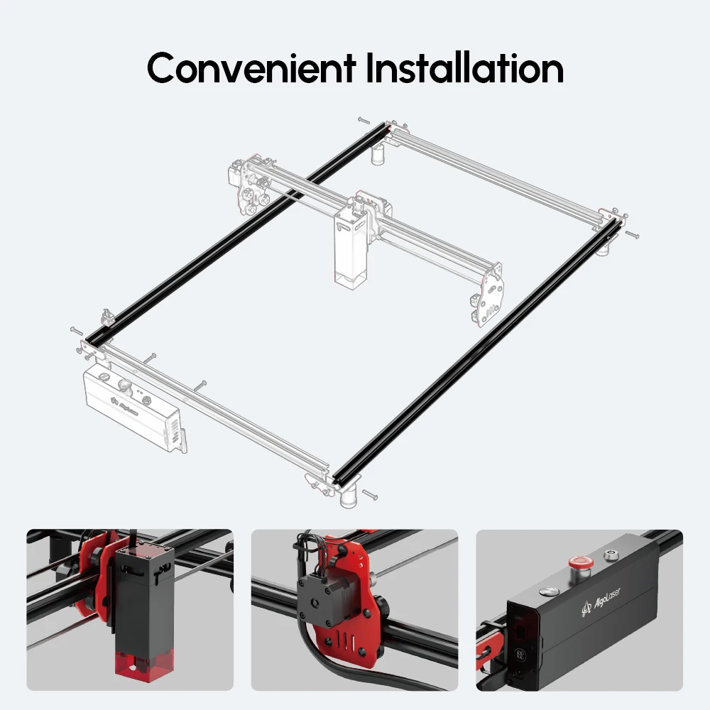 Full Set Big 10W Wireless Laser Engraver Cutter Wood Cutting Engraving Machine AlgoLaser DIY Kit 85x40CM Air Assisted Laser Kit