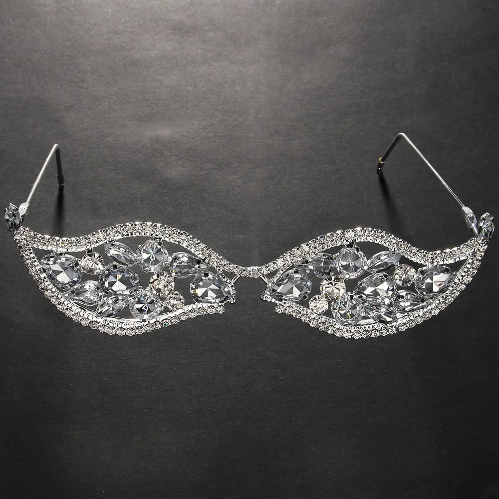 Stonefans Mesh Glasses Frames for Women Luxury 2024 Y2k Accessories Face Jewelry Belly Dance Statement Crystal Charms Display