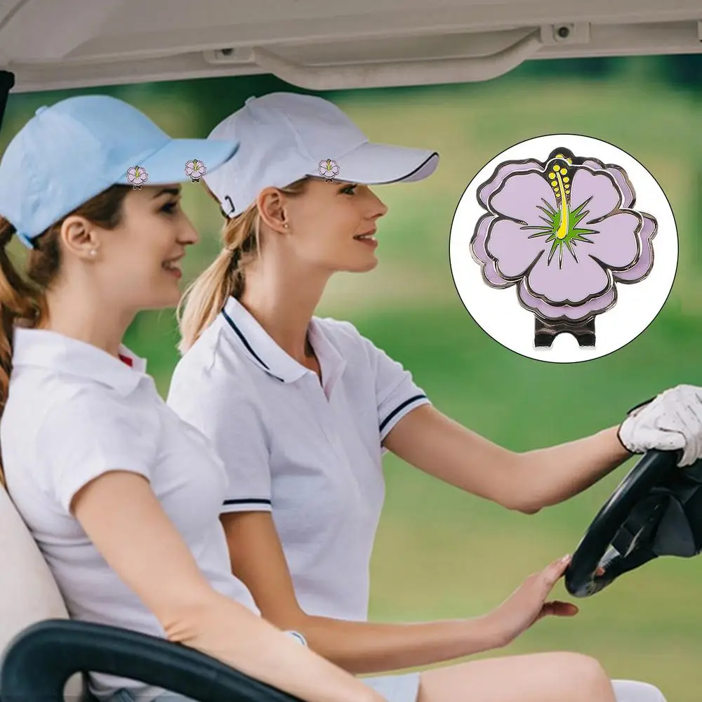 Magnetic Golf Hat Clip Double Layer Mark Removable Golf Hat Clip Unique Ball Marker Holder Leave No Trace Golf Bag Accessories