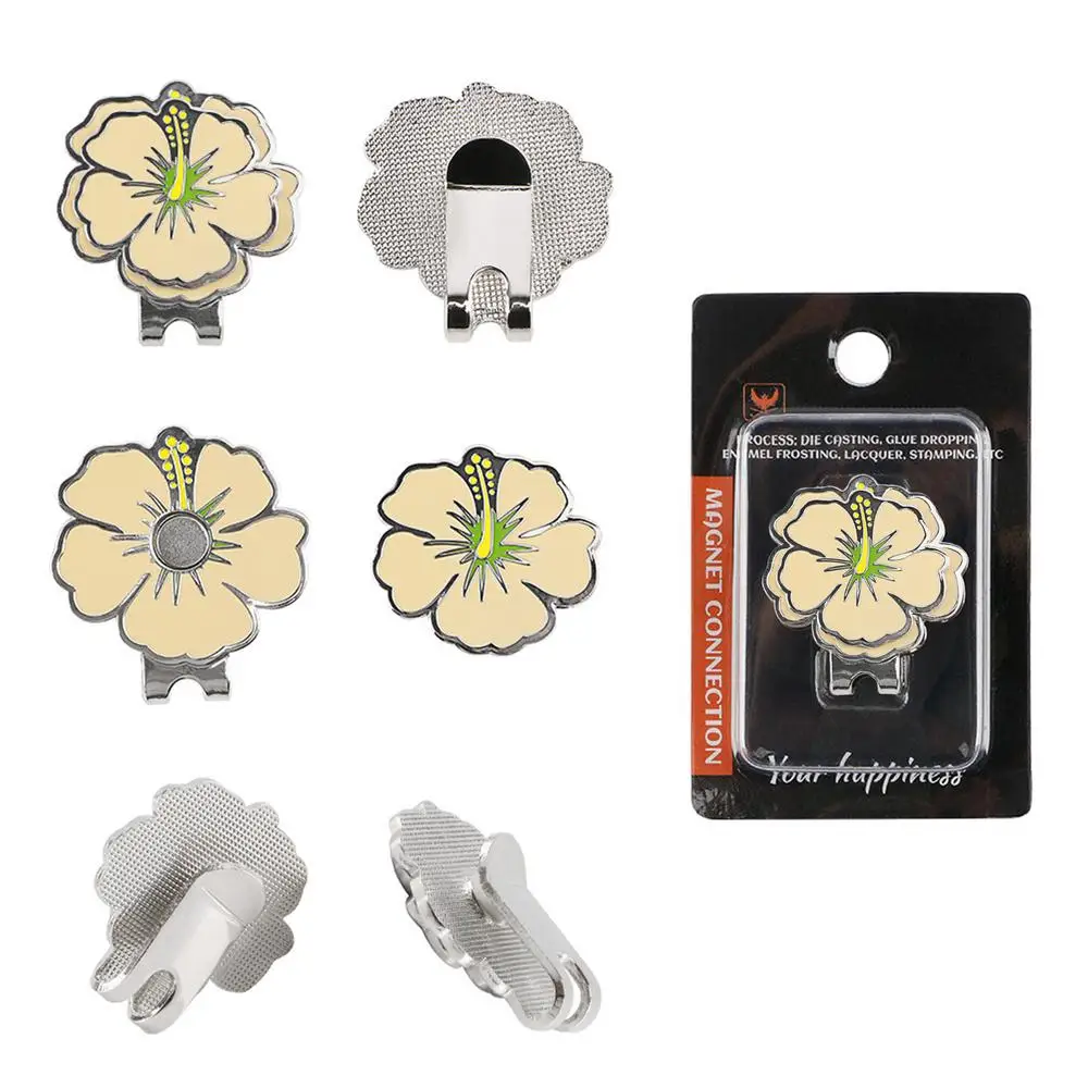 Magnetic Golf Hat Clip Double Layer Mark Removable Golf Hat Clip Unique Ball Marker Holder Leave No Trace Golf Bag Accessories