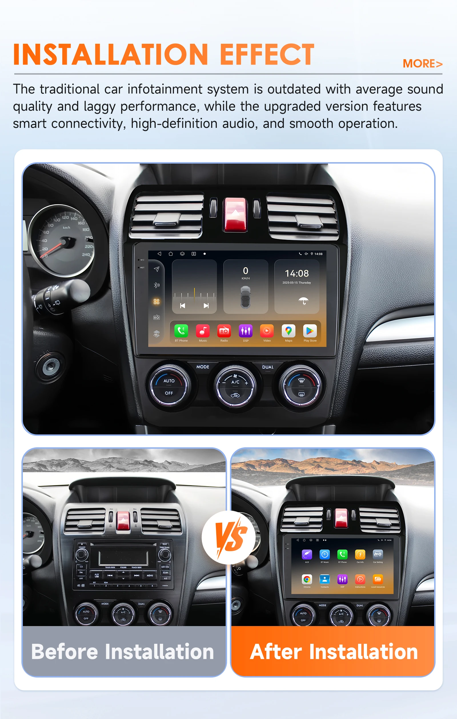 4G DSP Carplay Android 14 Car radio For Subaru Forester MK4 Impreza XV Crosstrek 2012-2014 multimedia player GPS Stereo headunit
