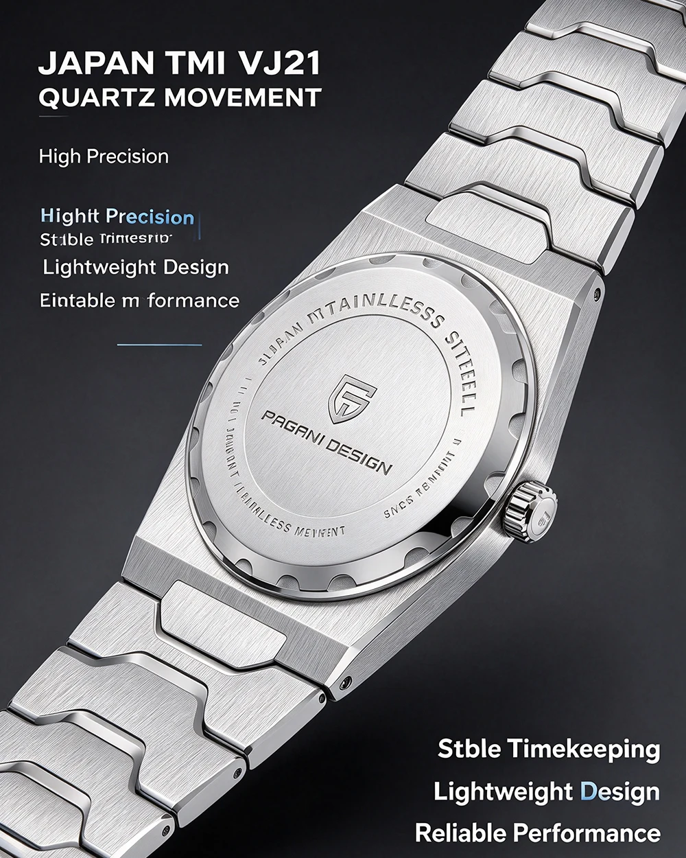 PAGANI DESIGN 2026 New VJ21 37MM Men Quartz Watch V2 Sapphire Stainless Steel Waterproof 10Bar Thin 7MM Luminous C3 Reloj Hombre