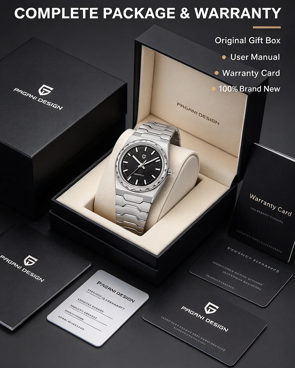 PAGANI DESIGN 2026 New VJ21 37MM Men Quartz Watch V2 Sapphire Stainless Steel Waterproof 10Bar Thin 7MM Luminous C3 Reloj Hombre