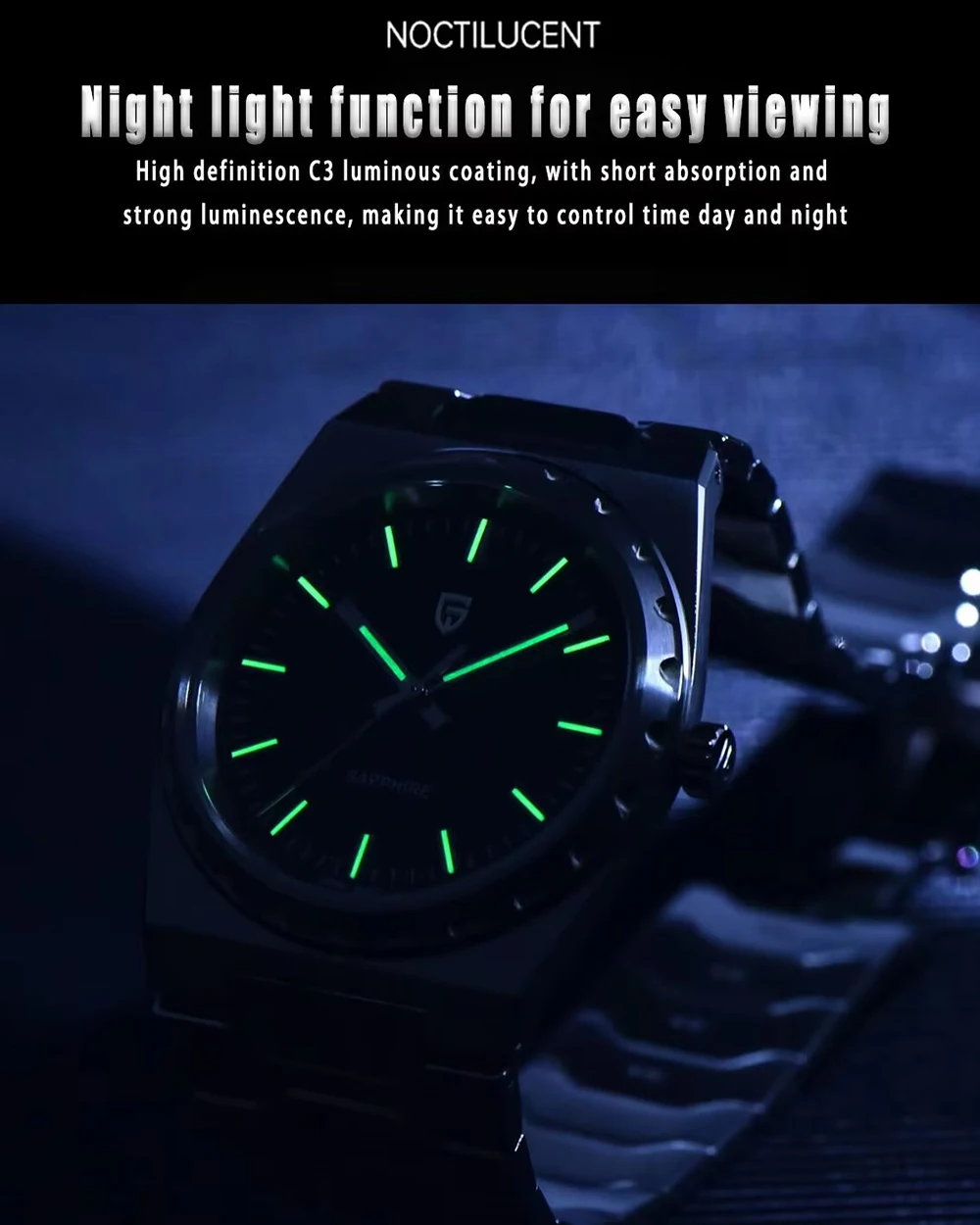 PAGANI DESIGN 2026 New VJ21 37MM Men Quartz Watch V2 Sapphire Stainless Steel Waterproof 10Bar Thin 7MM Luminous C3 Reloj Hombre