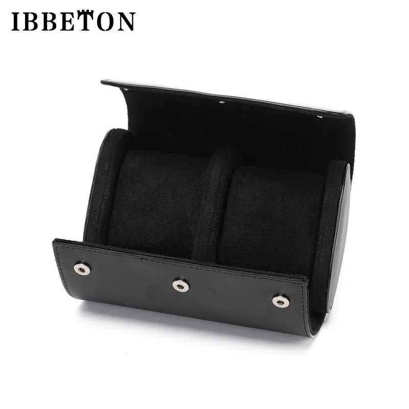 IBBETON 3-Slot Watch Roll Travel Case Portable Vintage Leather Watch Display Case Watch Storage Box Watch Organizers of Men Gift