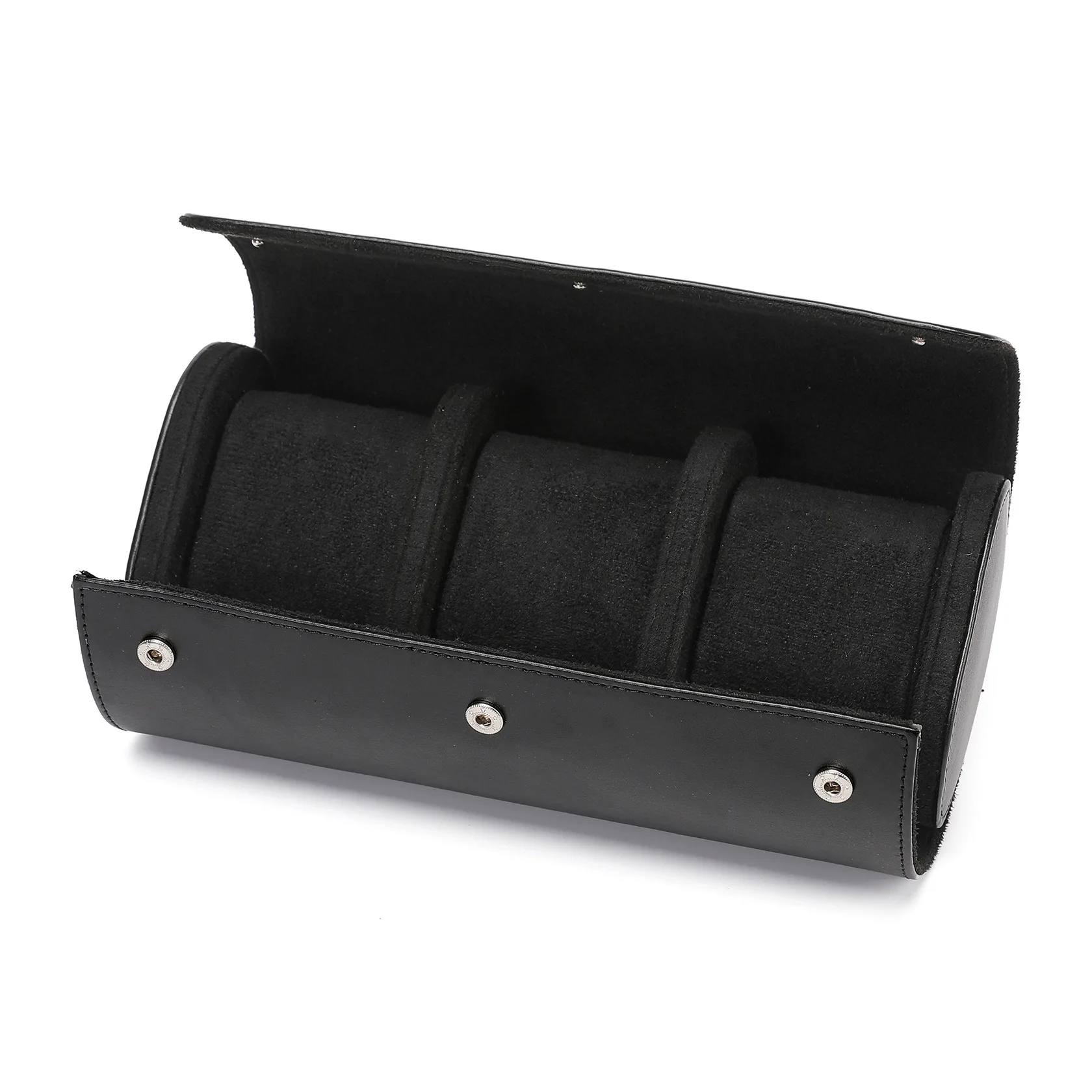 IBBETON 3-Slot Watch Roll Travel Case Portable Vintage Leather Watch Display Case Watch Storage Box Watch Organizers of Men Gift