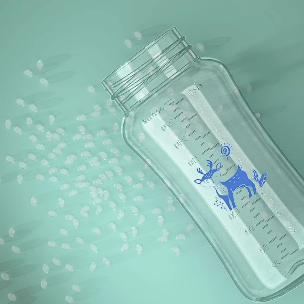 1pc Leak-Proof Hands-Free Bottle for Lying Feeding, Food-Grade PP Easy Clean, Anti-Choke, Baby Drinks Sitting or Lying