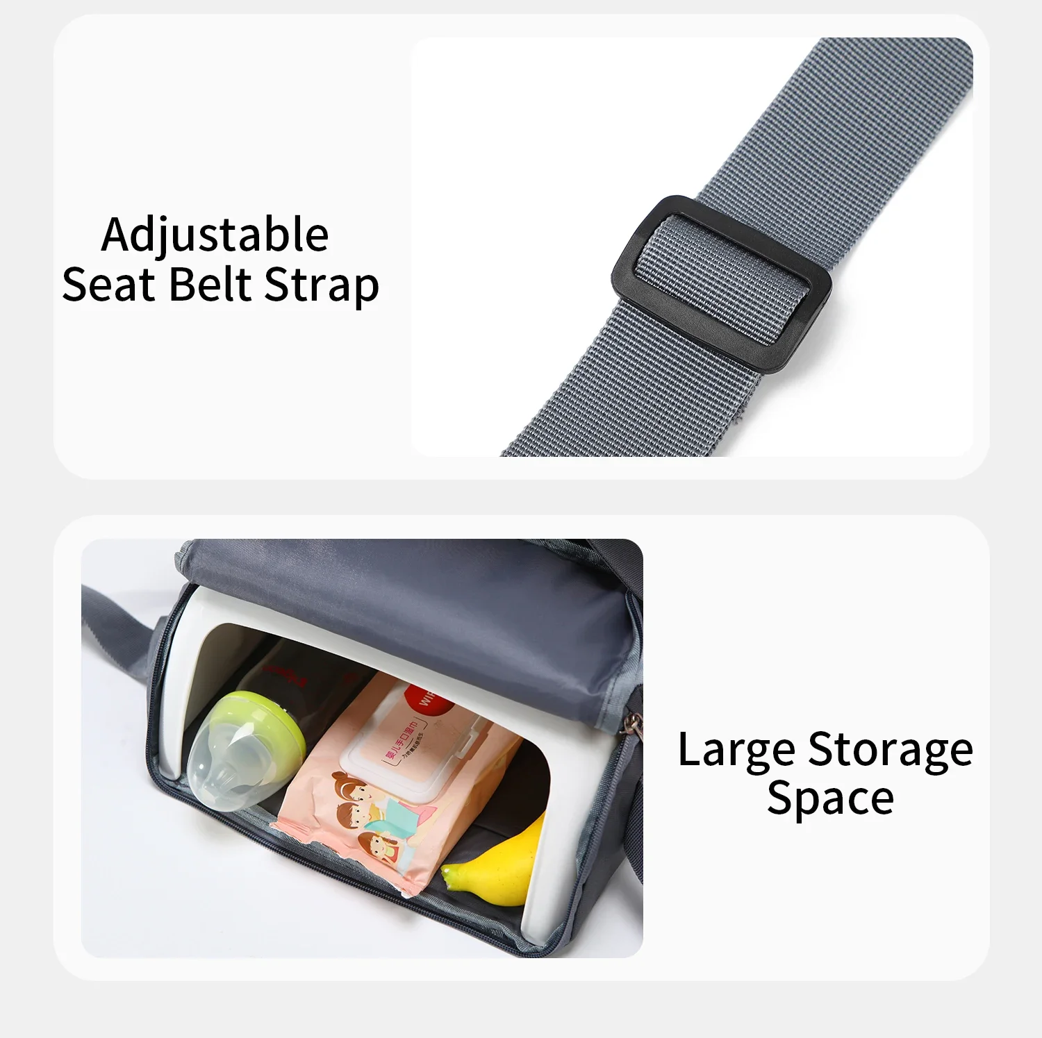 Baby Booster Seat Travel Booster Seat for Kitchen Chair PU Washable Straps Safety Buckle Portable Travel Toddler Booster Seat