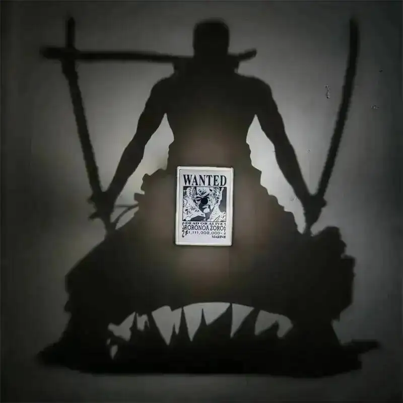 New Zoro Wall Lamp Figure One Piece Nami Doflamingo Light Anime The Phantom Thief Kaitou Kiddo Night Light Model Toys